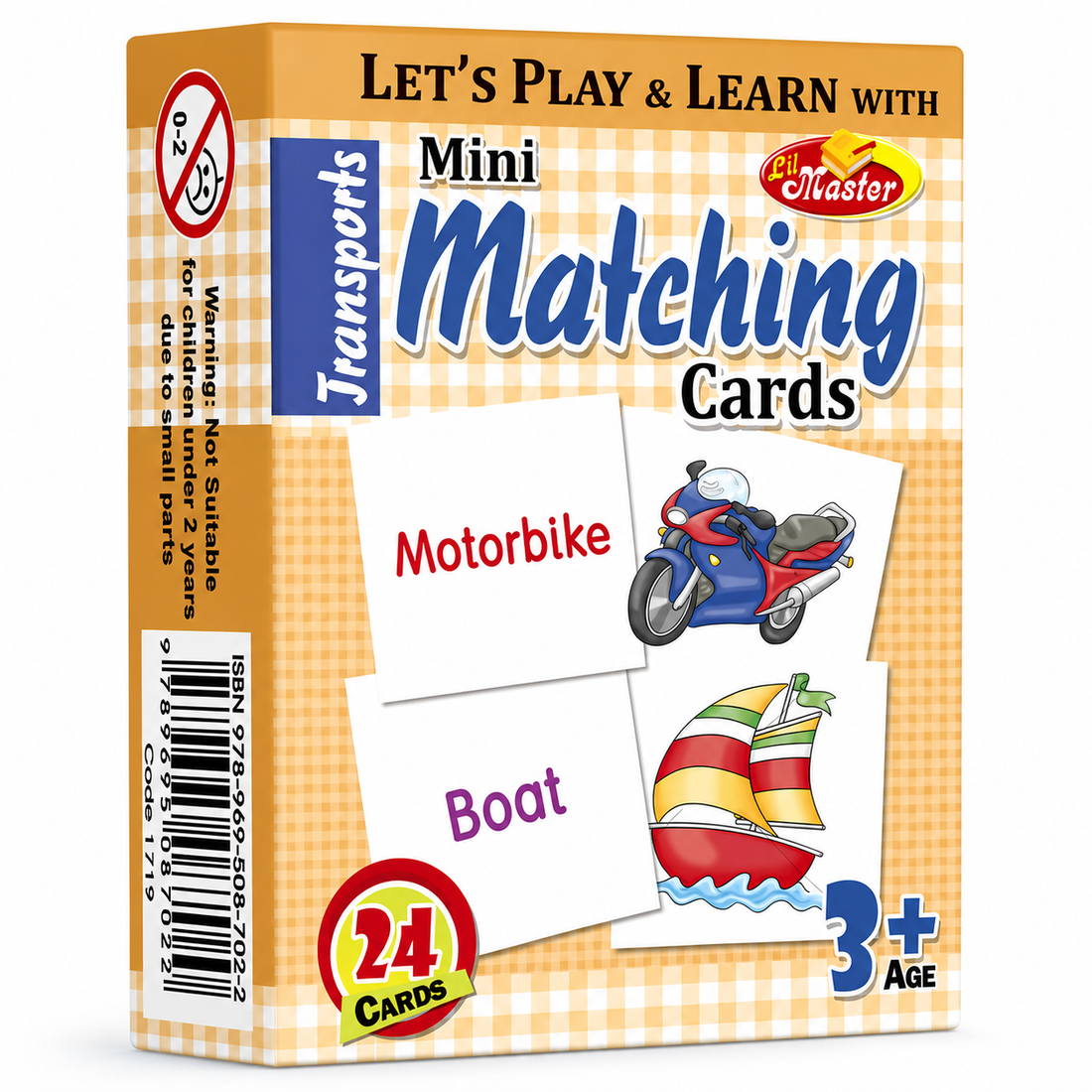 Mini Transport Matching Cards Learning Game Set
