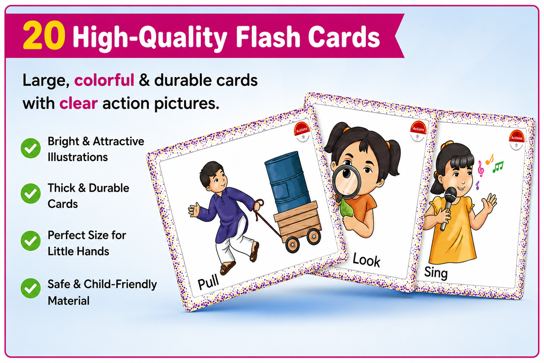 Learn Everyday Actions with Fun Flash Cards!