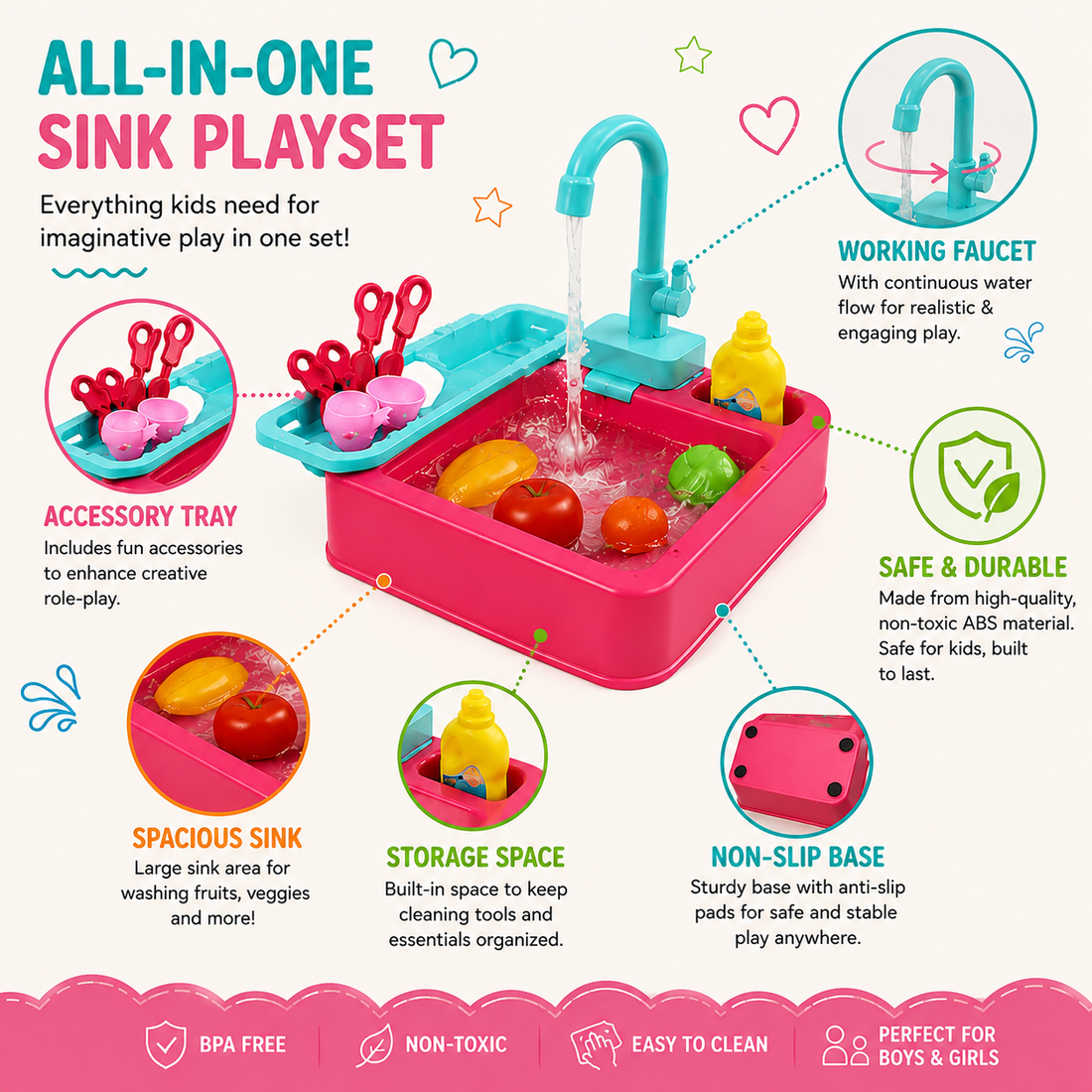 Splash Into Fun with the Electric Kitchen Sink Set!