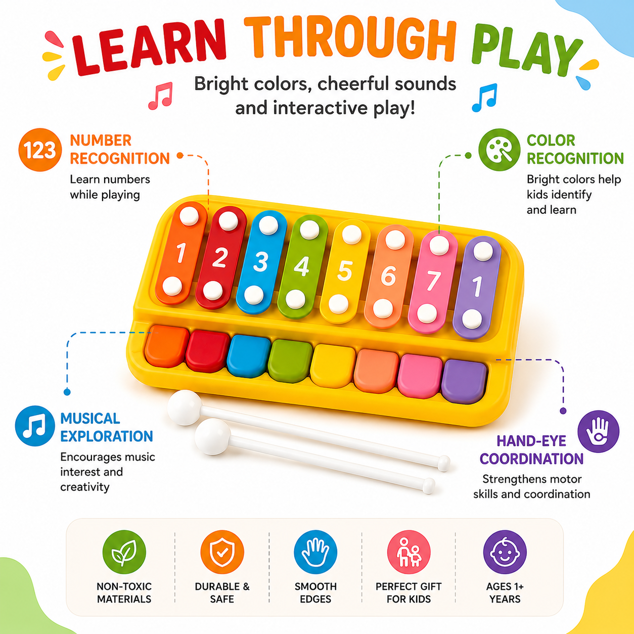 Discover Music & Learning with the Wooden Xylophone Piano!