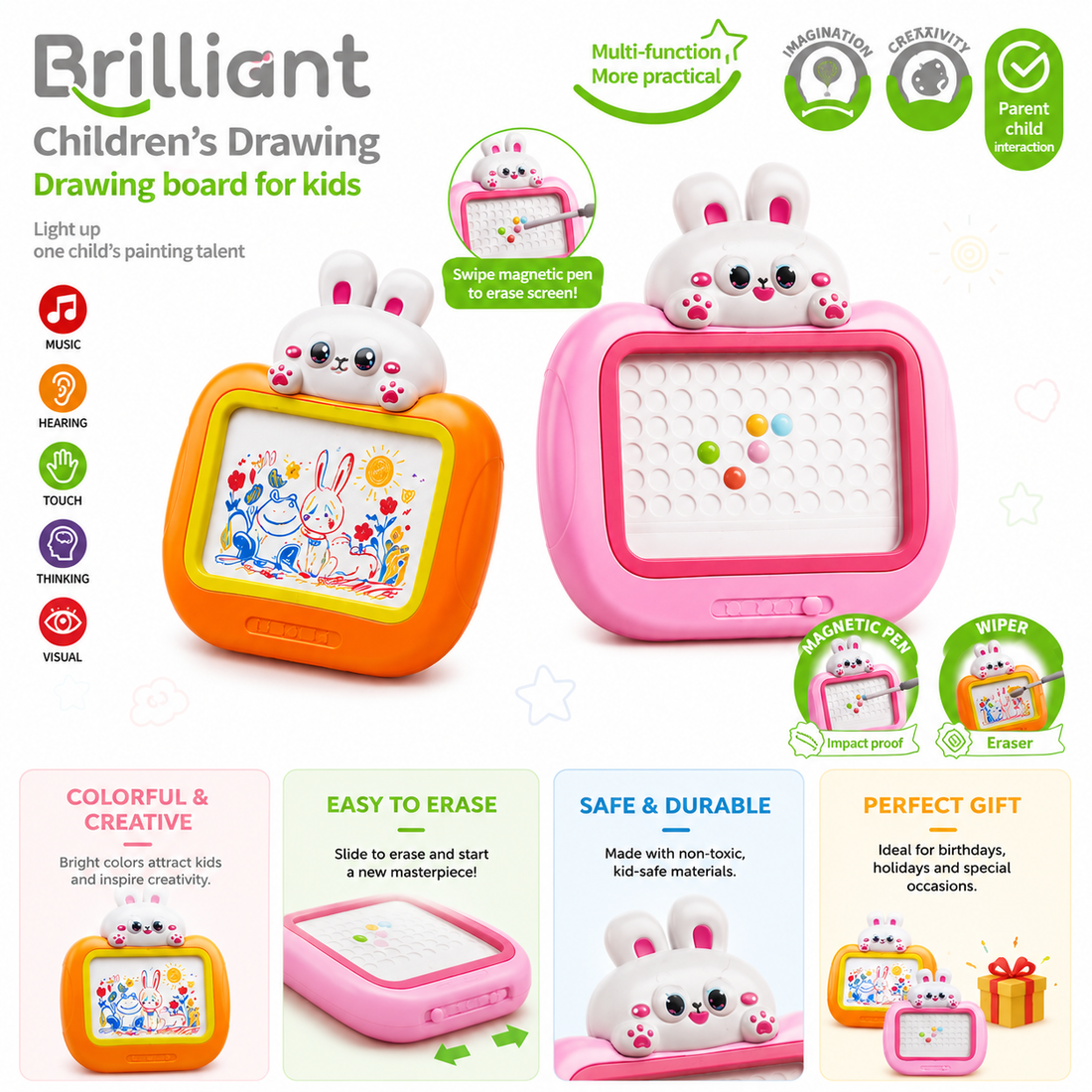 Draw, Learn & Create with the Magnetic Drawing Board!
