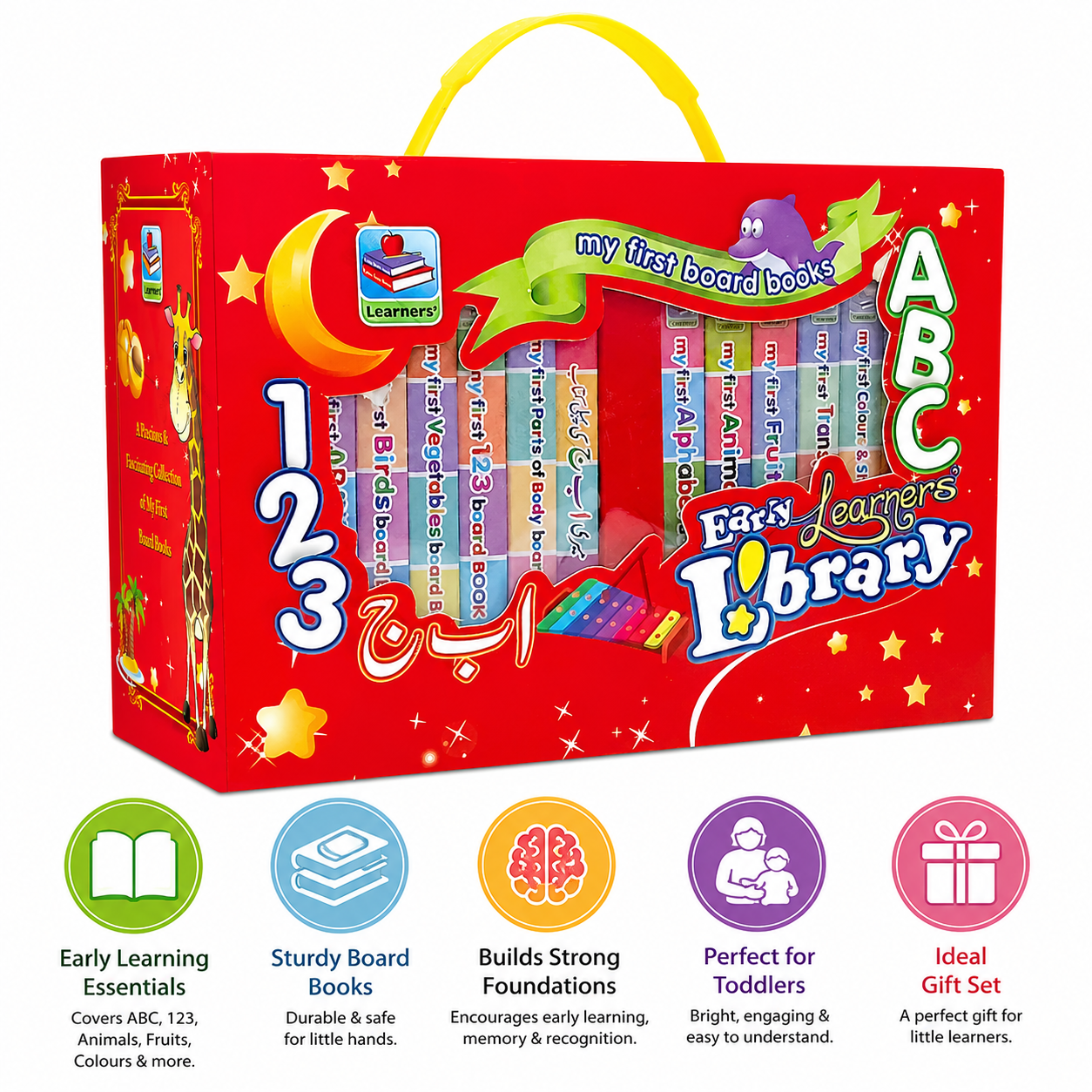 abc 123 board books library for toddlers and kids