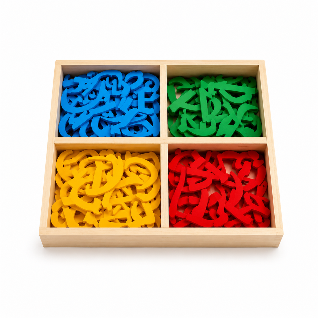 Urdu Alphabet Learning Board with Colorful Wooden Letters |