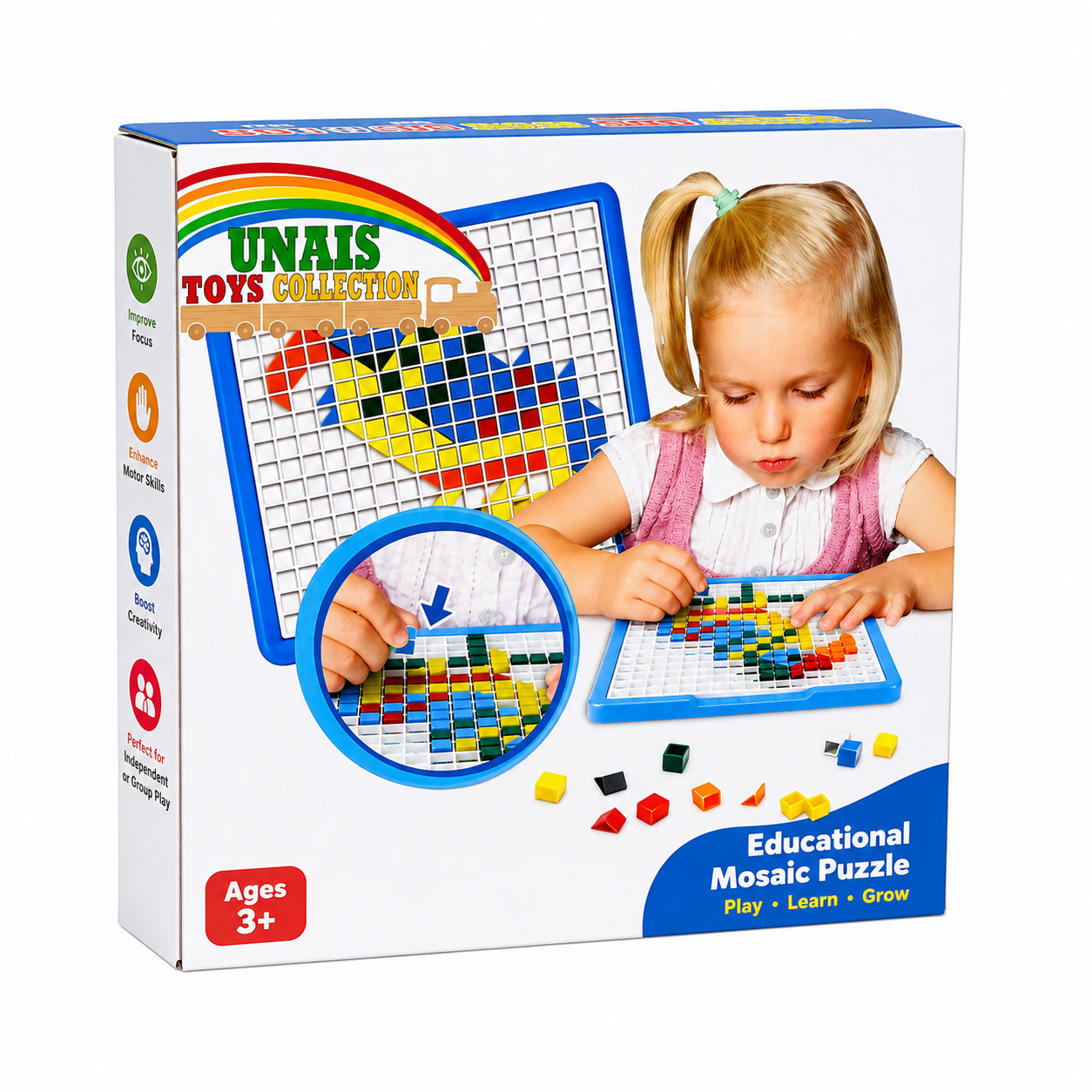 Kids Mosaic Pegboard Puzzle Set