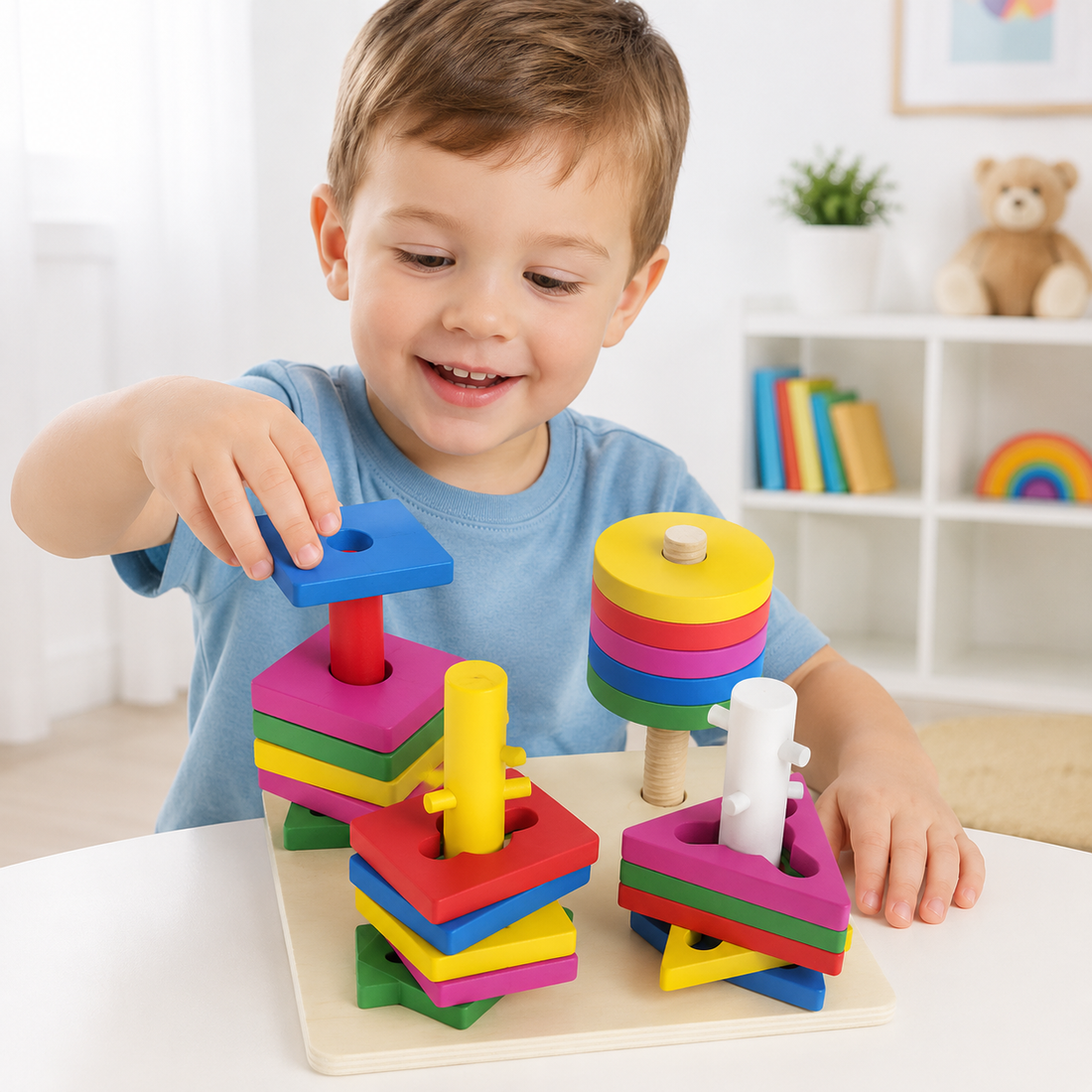 Montessori Shape Sorter Puzzle Board