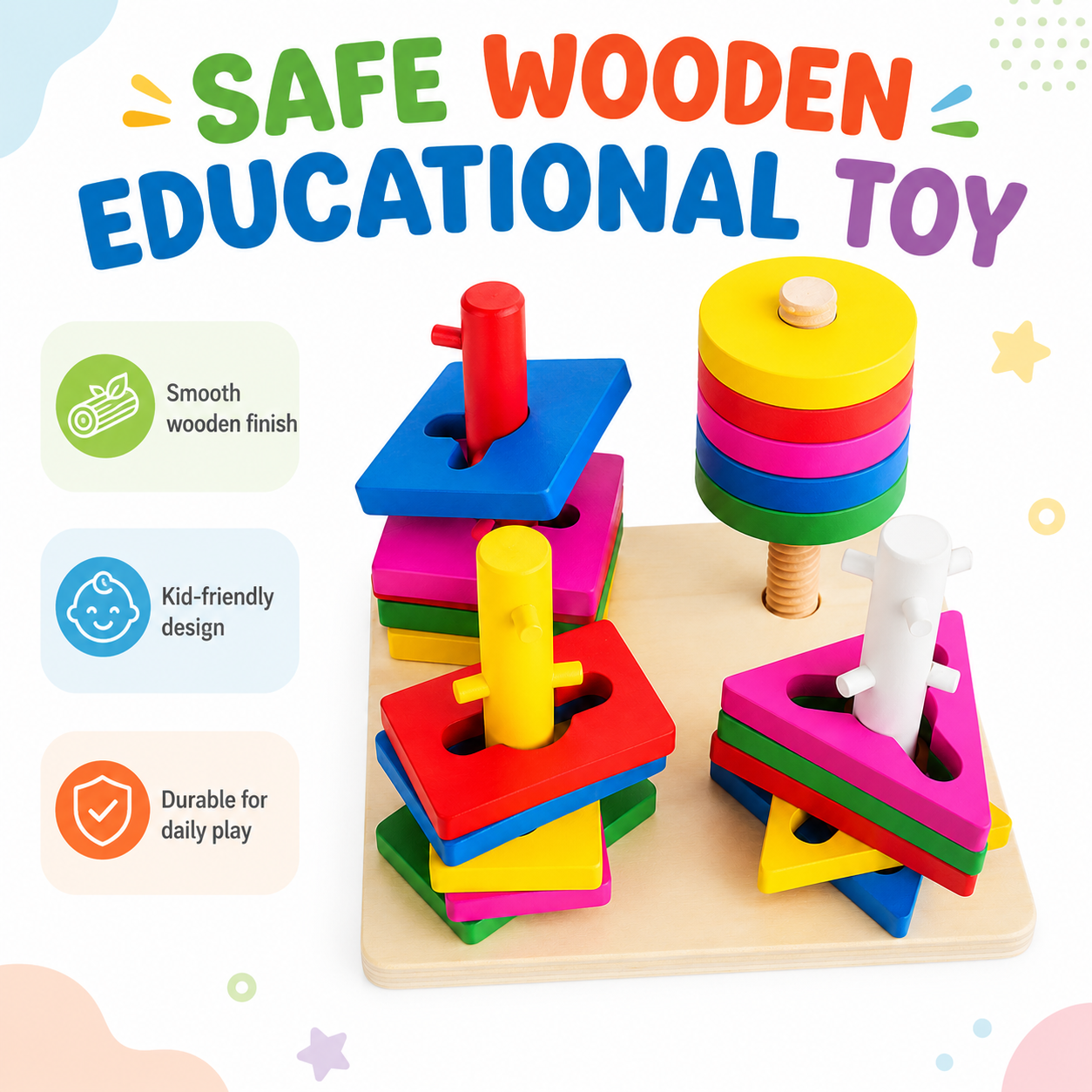 Montessori Shape Sorter Puzzle Board
