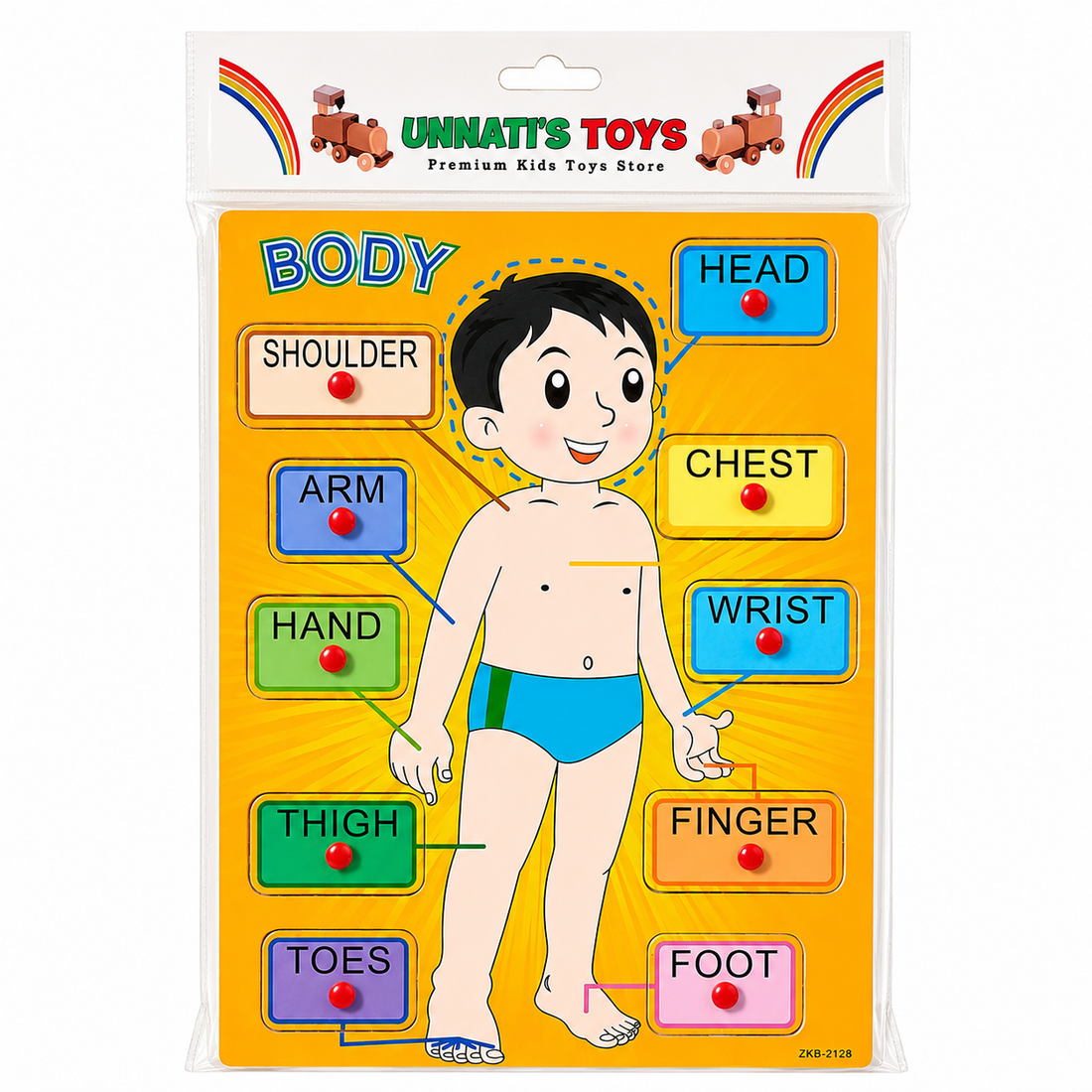 Montessori Wooden Human Body Parts Puzzle for Kids