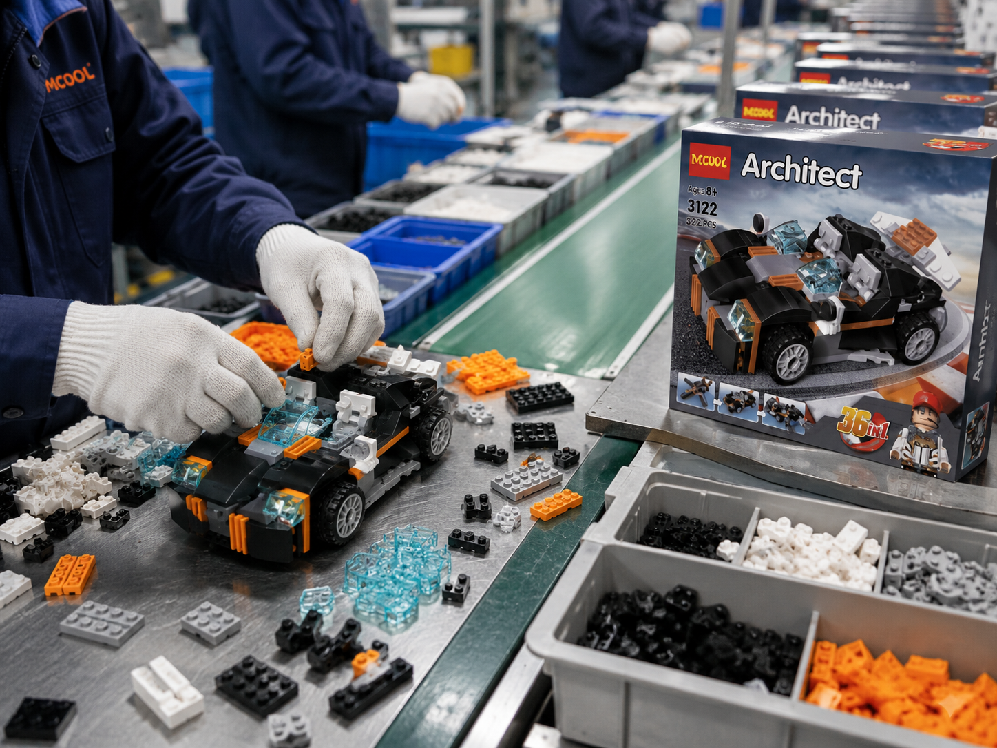 Architect 3 in 1 Building Blocks Car Toy Set