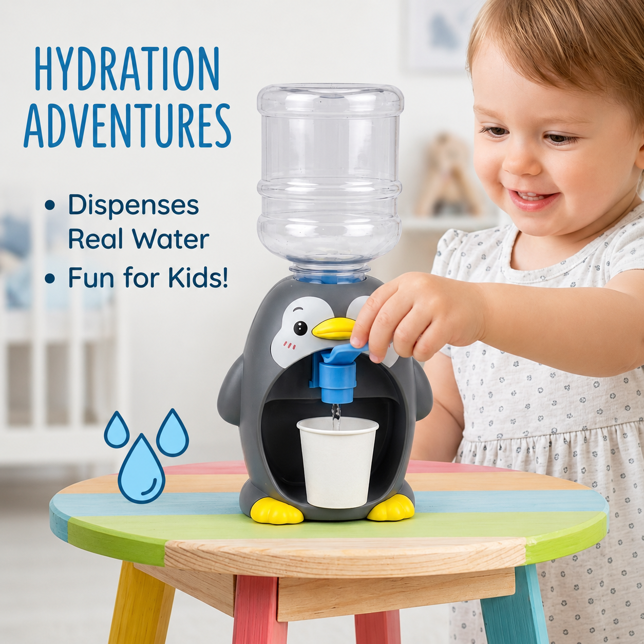 Kids Penguin Water Dispenser Toy for Children
