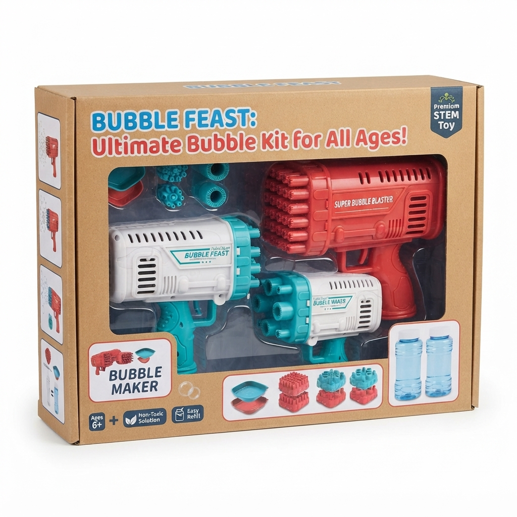 Automatic Bubble Gun Machine for Kids