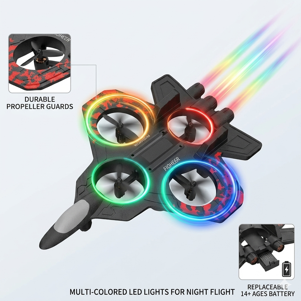 Figheer S1 RC Fighter Plane Drone for Kids Fun Toy