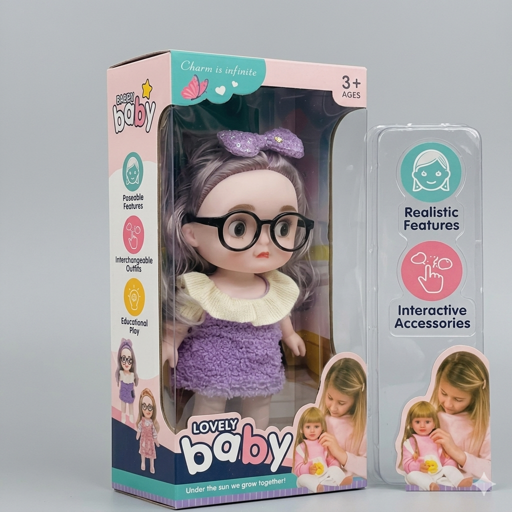 Lovely Baby Fashion Doll Toy for Kids 3+ Age