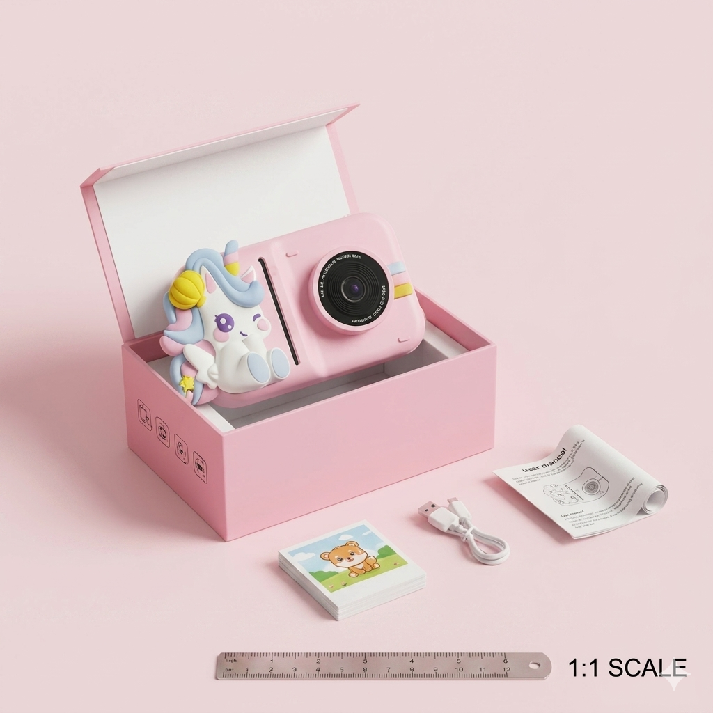 Kids Instant Print Camera Unicorn Edition