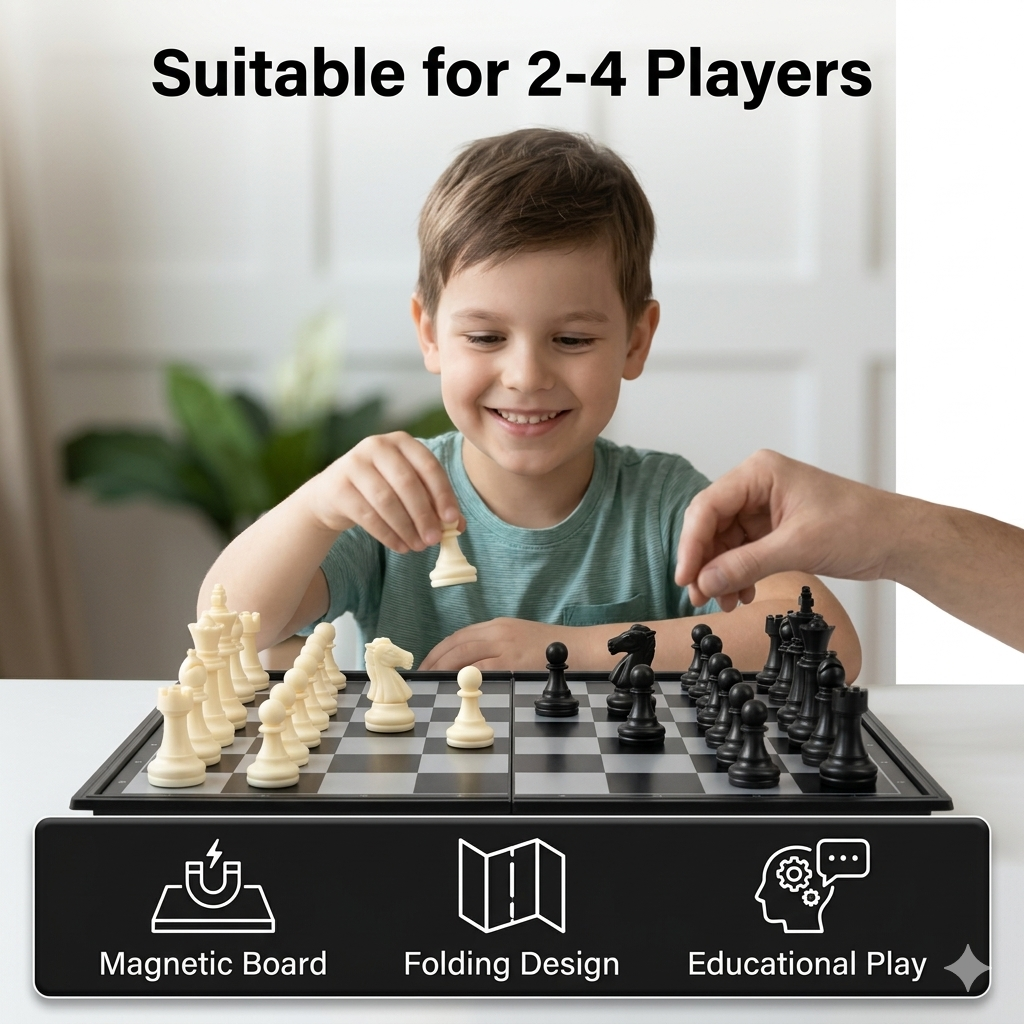♟️ Master the Game with the 12.5" Magnetic Chess Set!