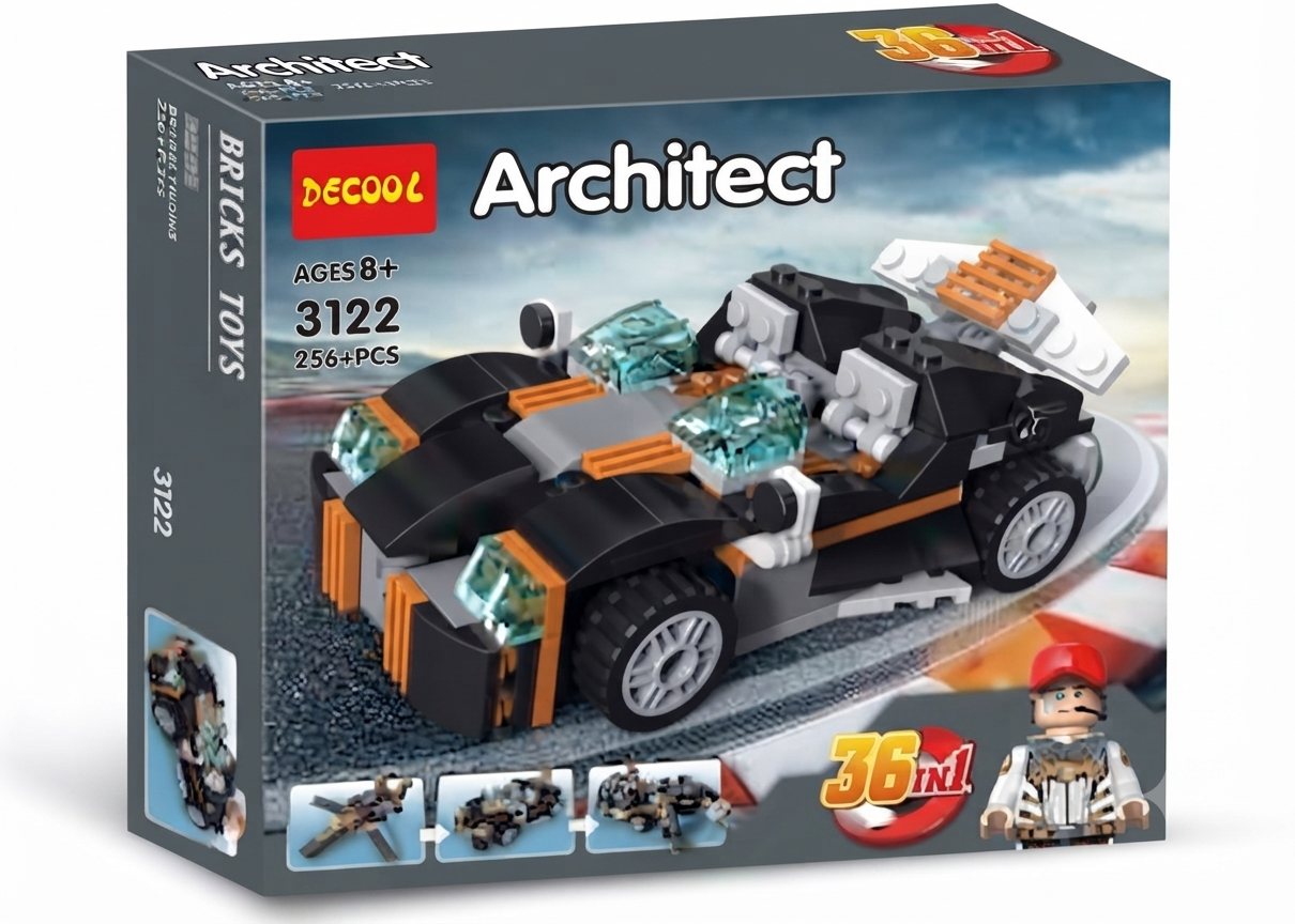 Architect 3 in 1 Building Blocks Car Toy Set