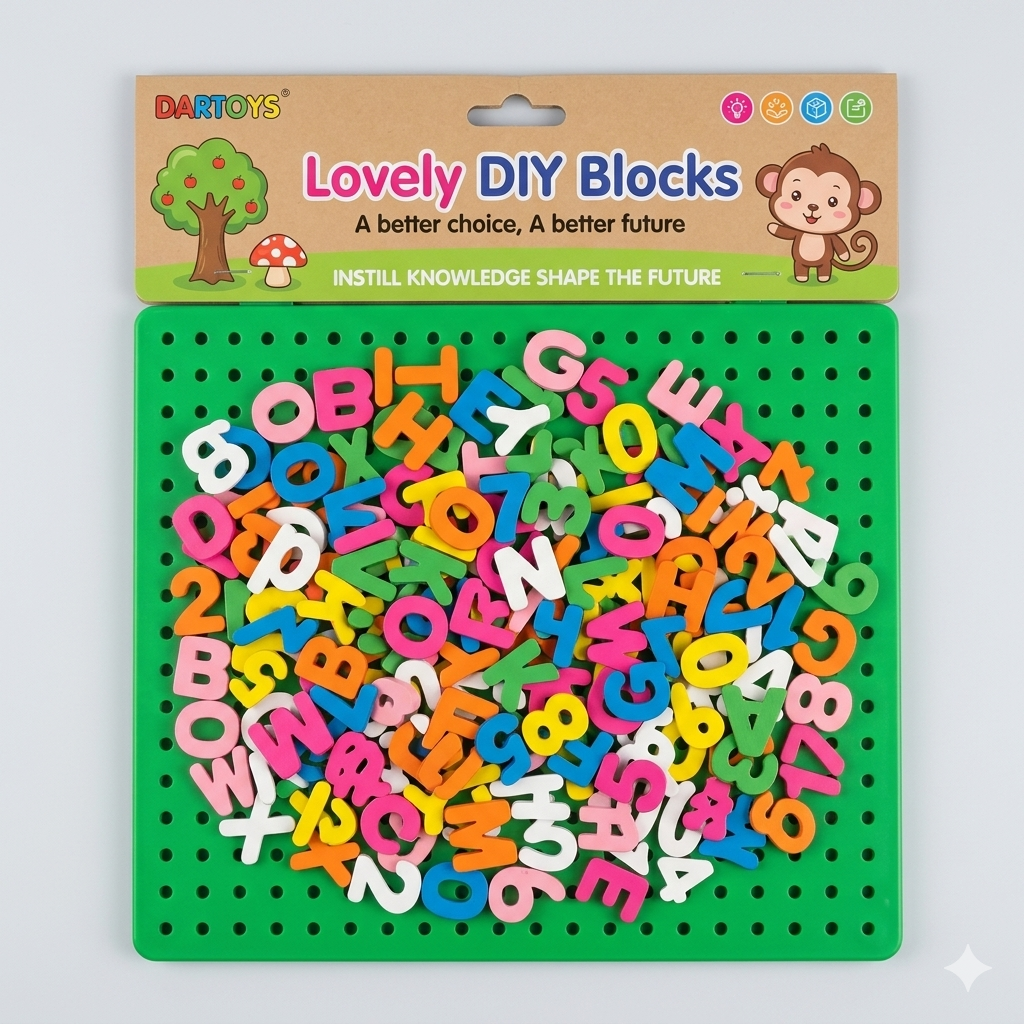 DIY Lovely Alphabet Learning Blocks for Kids Set