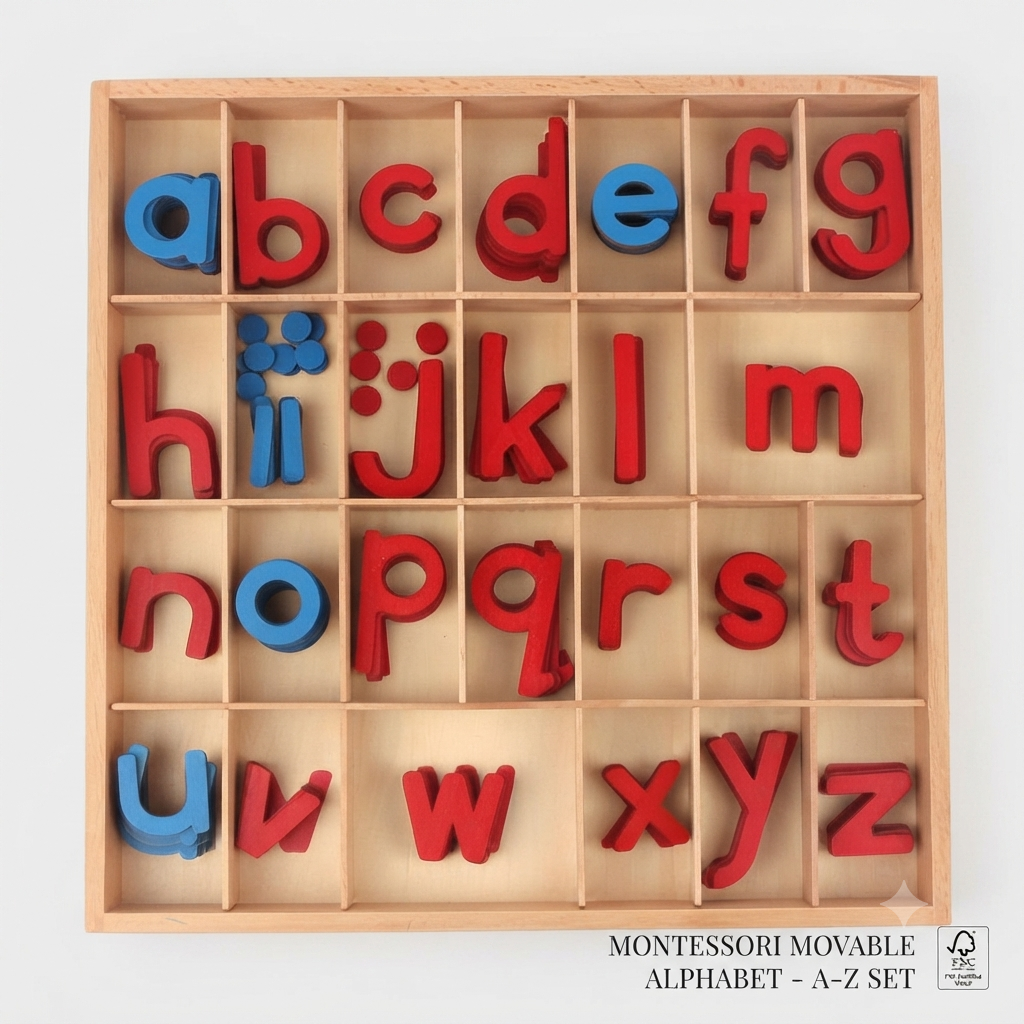 Montessori Wooden Alphabet Letters Set