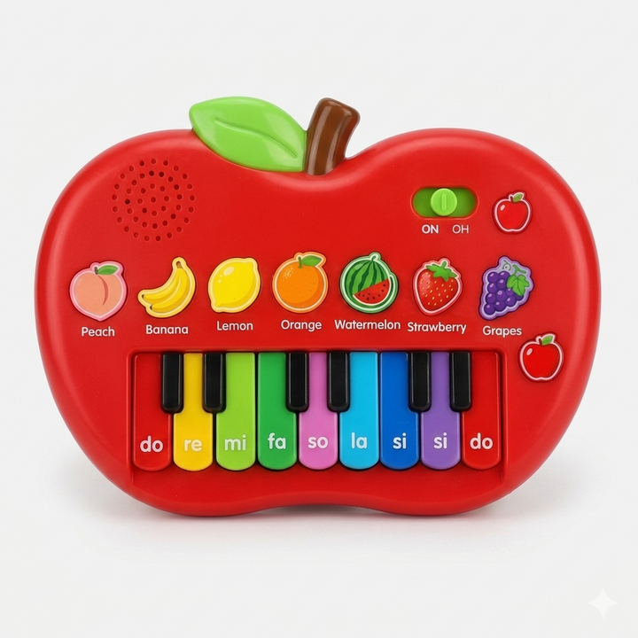 Apple Musical Piano Toy with Animal Sounds for Kids