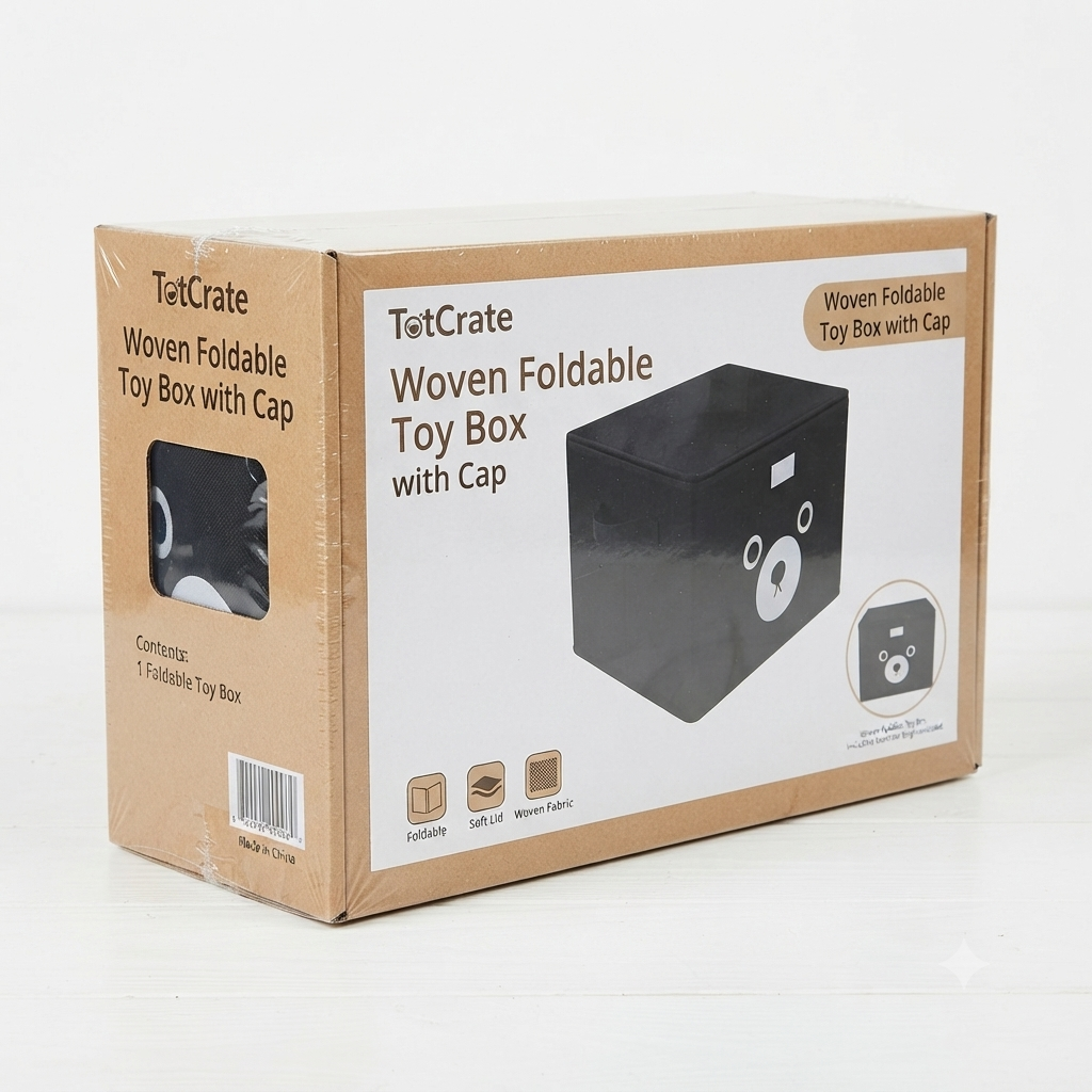 Foldable Toy Storage Box with Lid