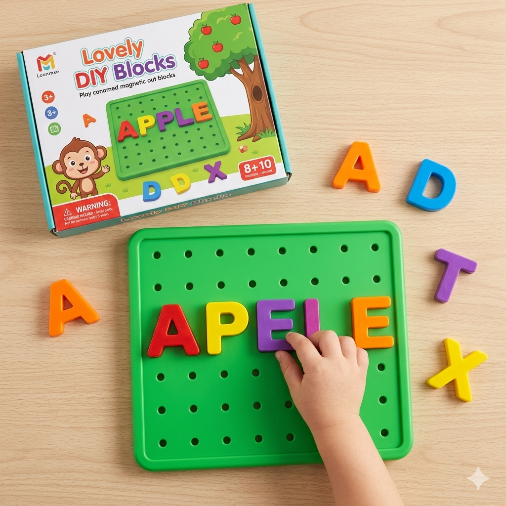 DIY Lovely Alphabet Learning Blocks for Kids Set