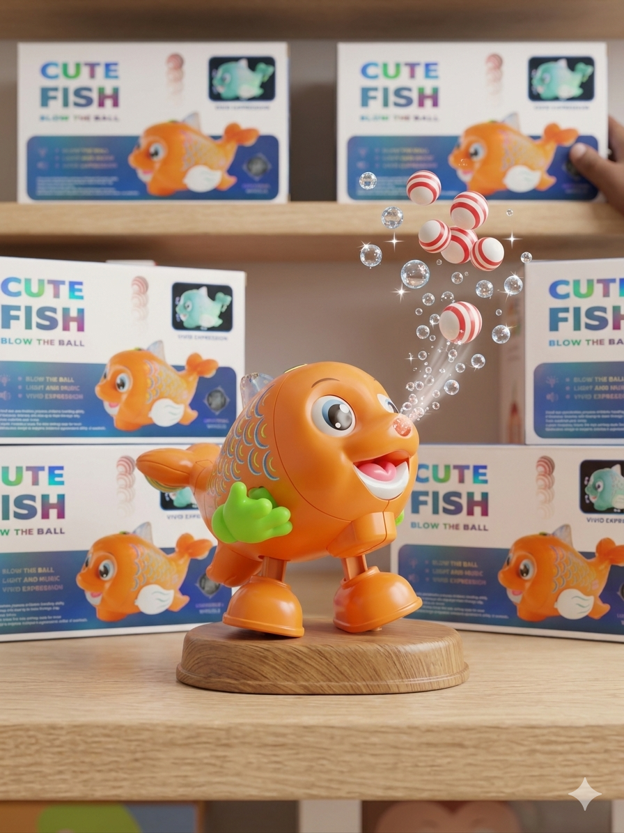 Swimming Fish Toy with Lights & Music for Kids