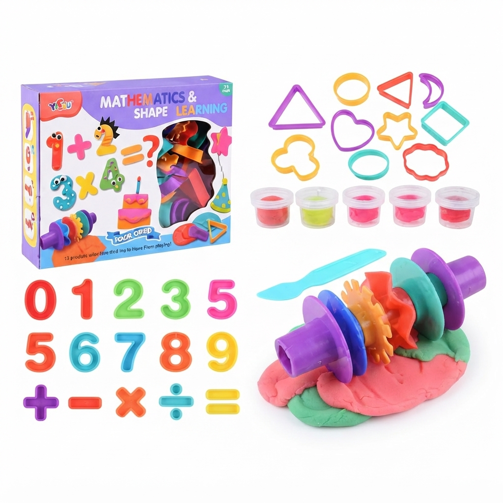 kids mathematics & shape learning clay play set