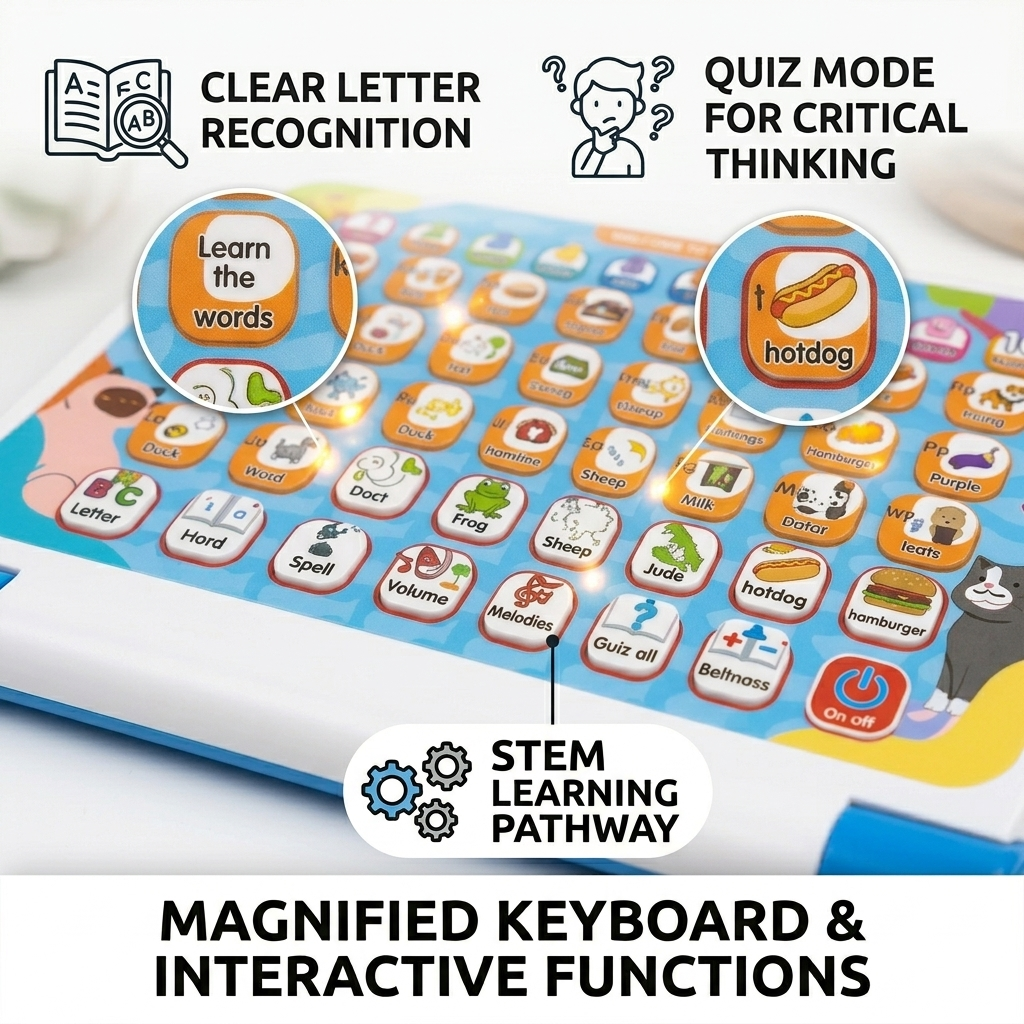 ids Educational Learning Tablet 50 Keys Quiz Toy