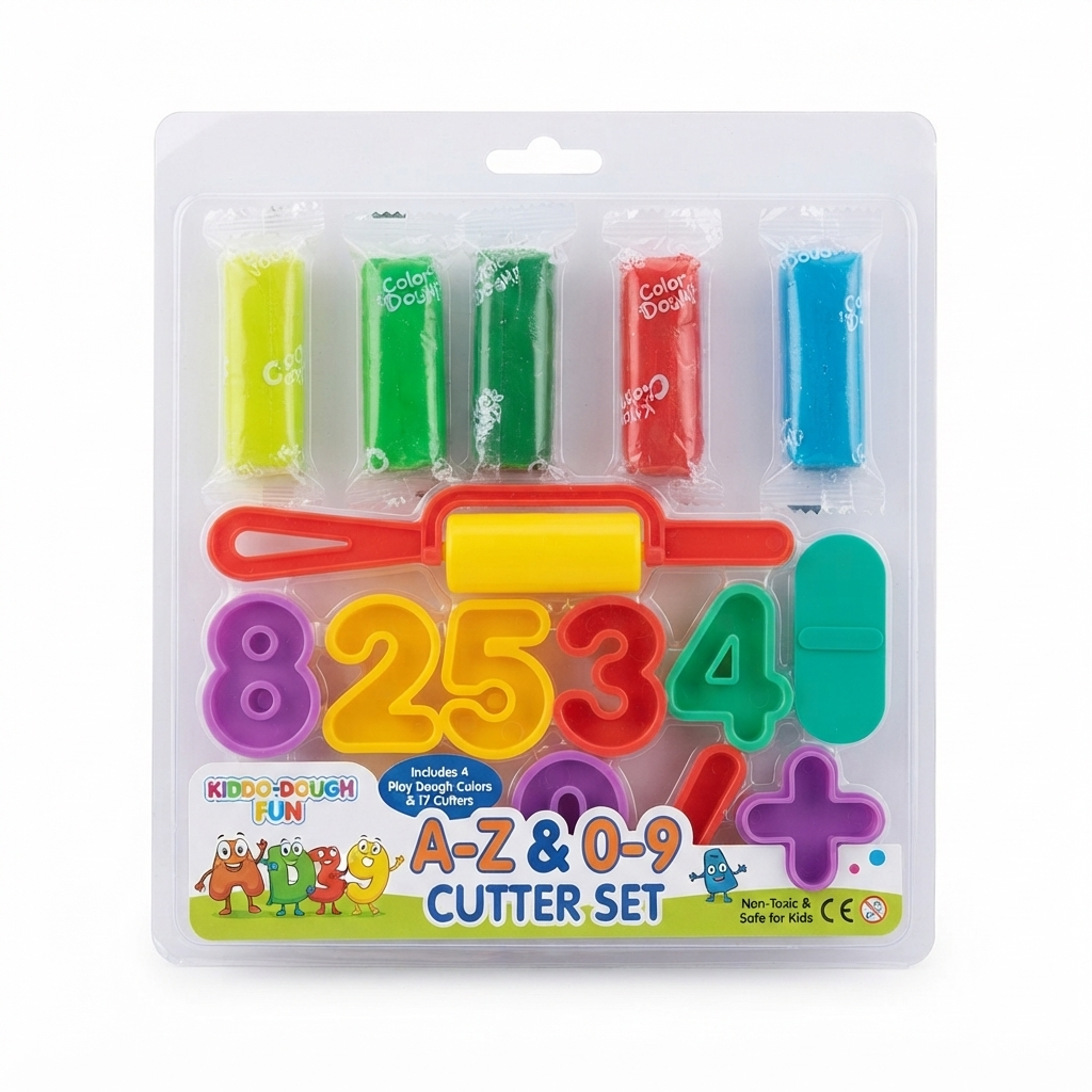 Kids Color Dough Set with Number & Shape Molds