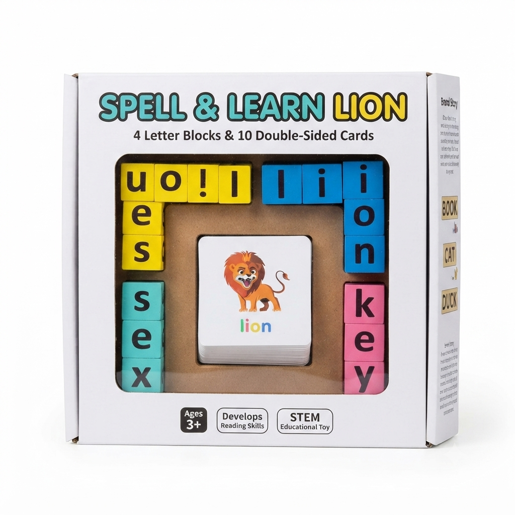 kids alphabet spelling blocks and flash cards learning set