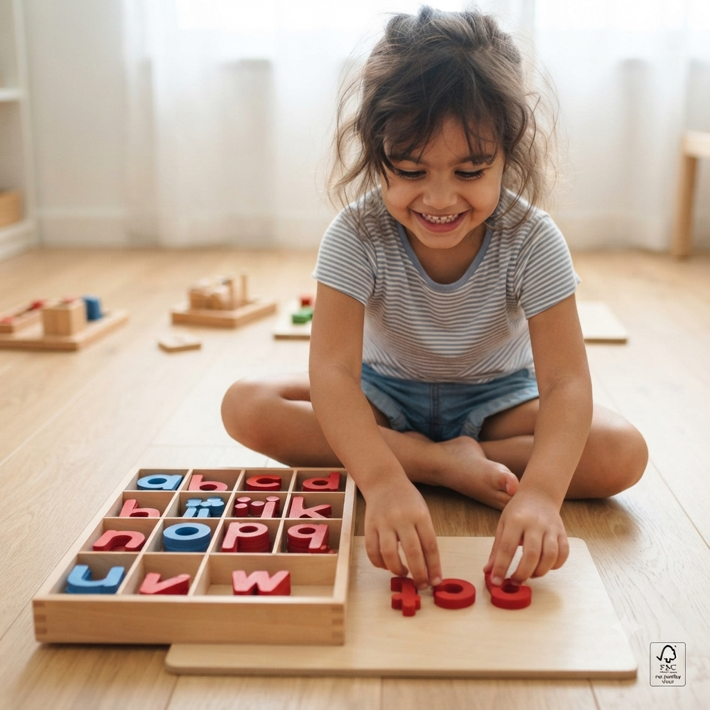 Montessori Wooden Alphabet Letters Set