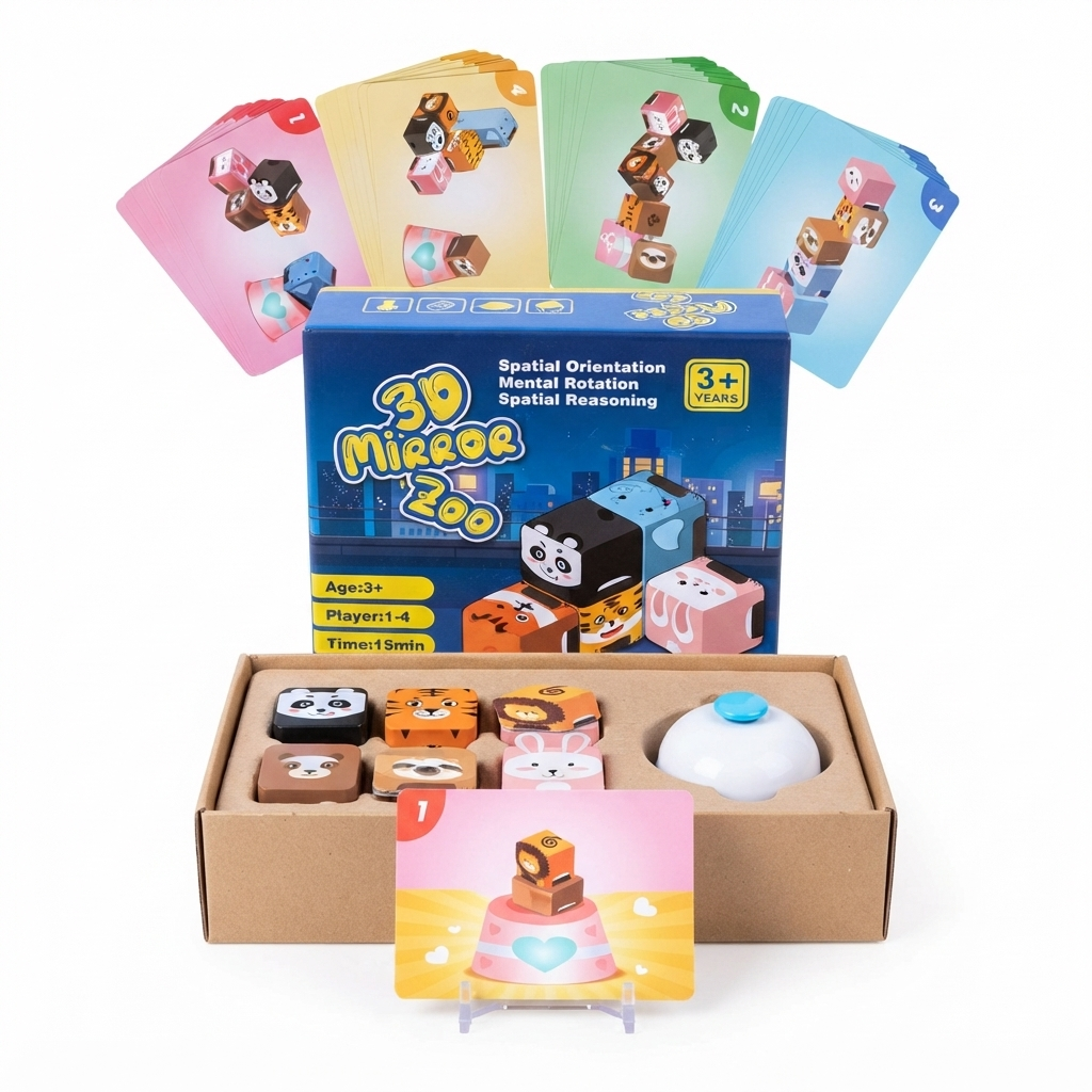 kids 3d mirror zoo spatial reasoning puzzle game