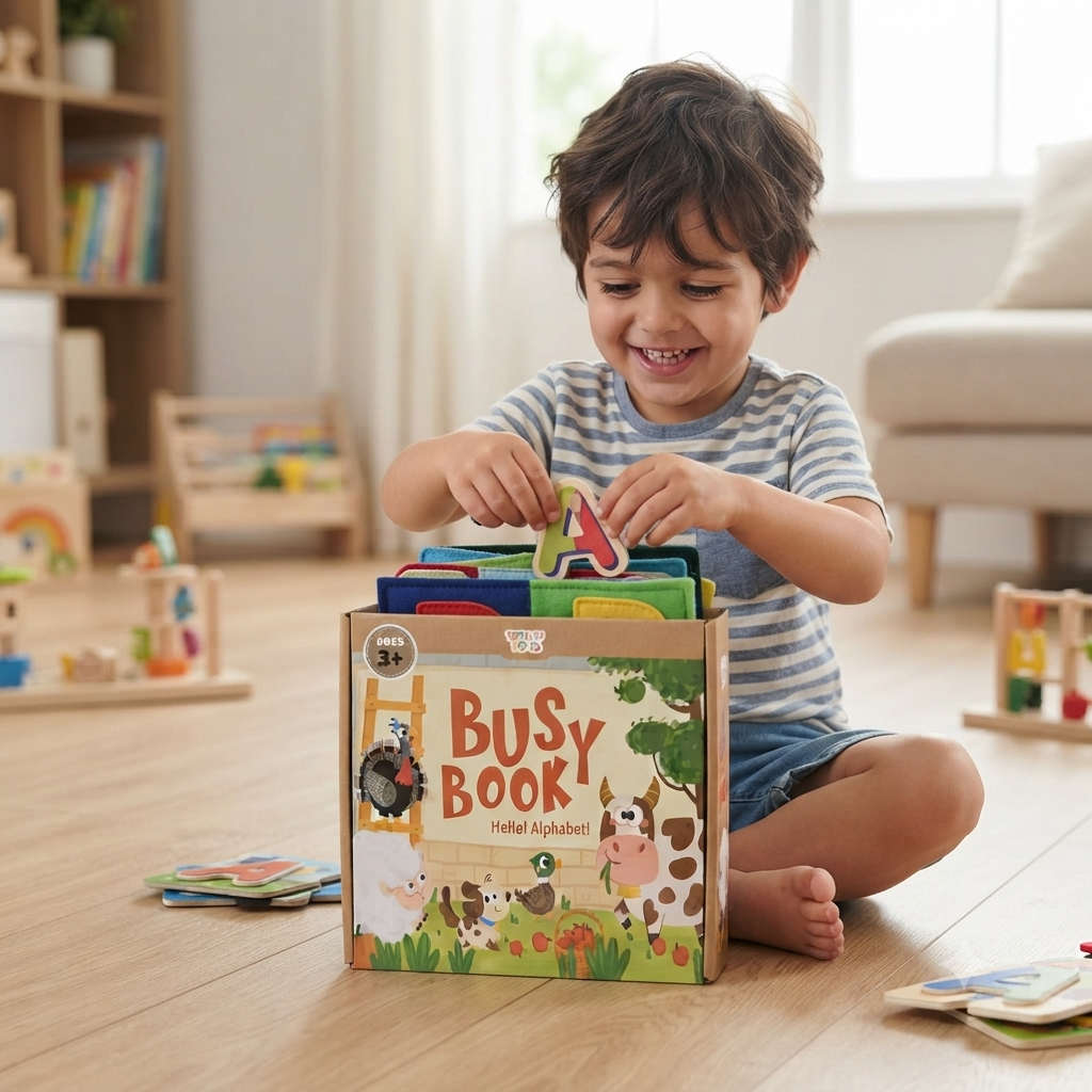 kids busy book alphabet learning activity book