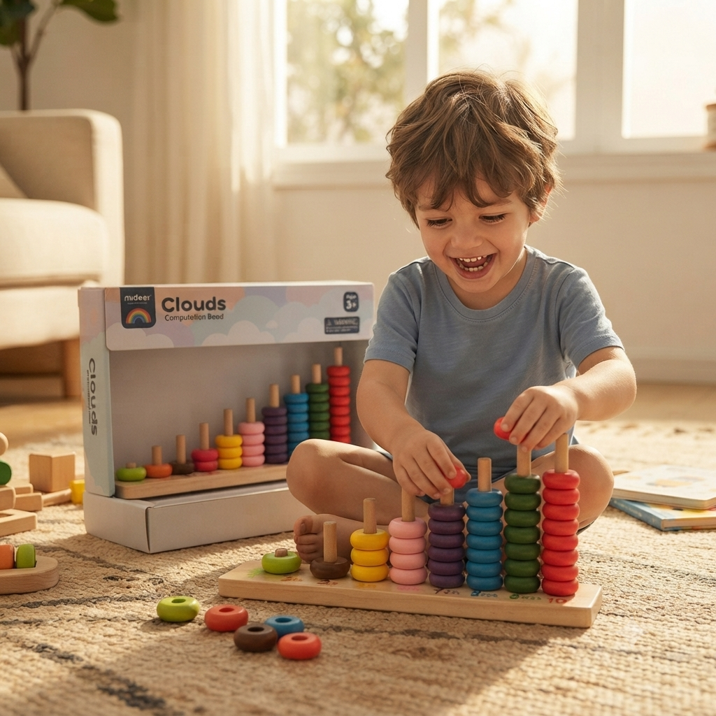 Wooden Counting Beads Learning Toy