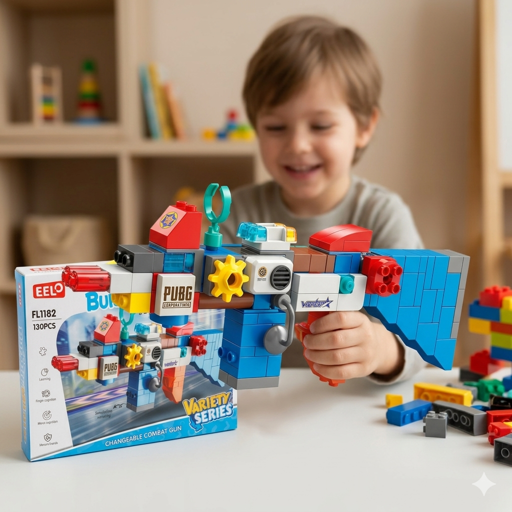 EELO 130PCS Building Blocks Combat Gun Set
