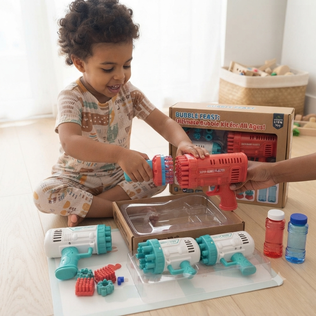 Automatic Bubble Gun Machine for Kids