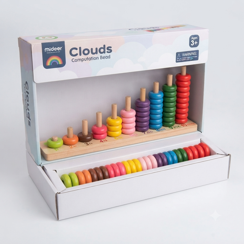 Wooden Counting Beads Learning Toy