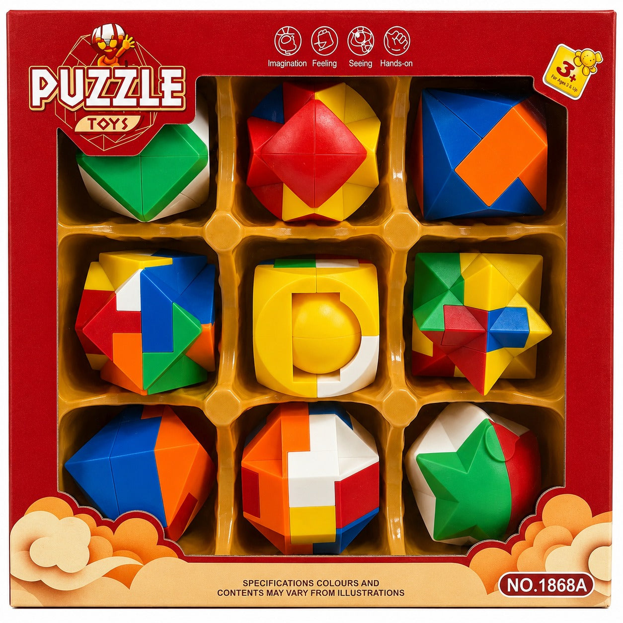 Puzzle Toys Variety Geometric Brain Teaser Set