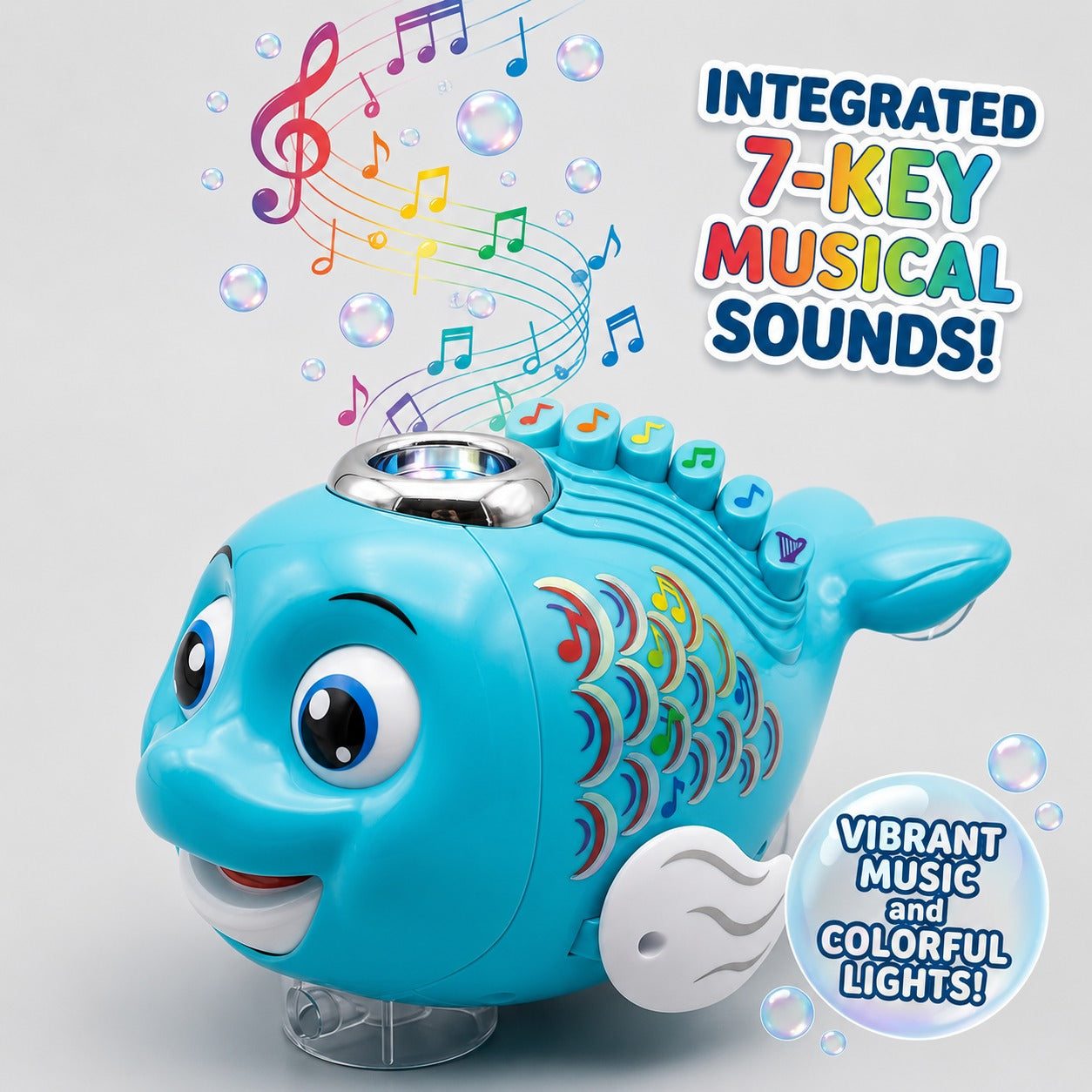 Swimming Fish Toy with Lights & Music for Kids