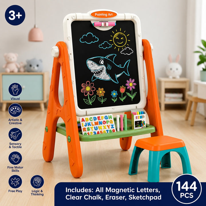 Kids Painting Art Drawing Board Easel Learning Toy