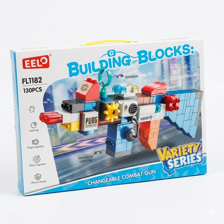 EELO 130PCS Building Blocks Combat Gun Set