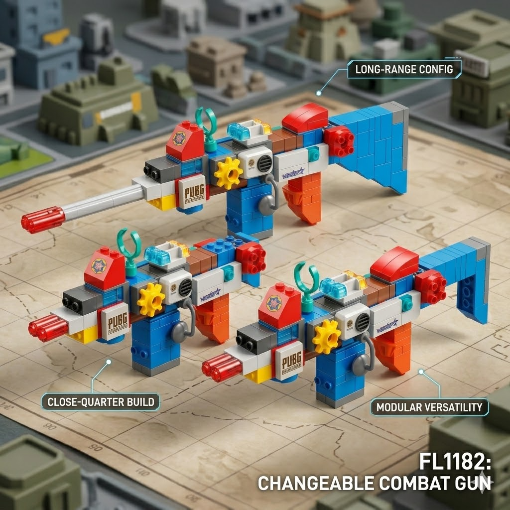 EELO 130PCS Building Blocks Combat Gun Set