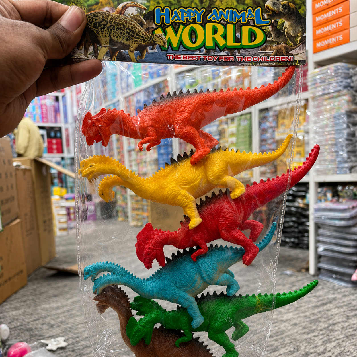 Happy Animal World Dinosaur Figures Set – 8 Colorful Dinos
