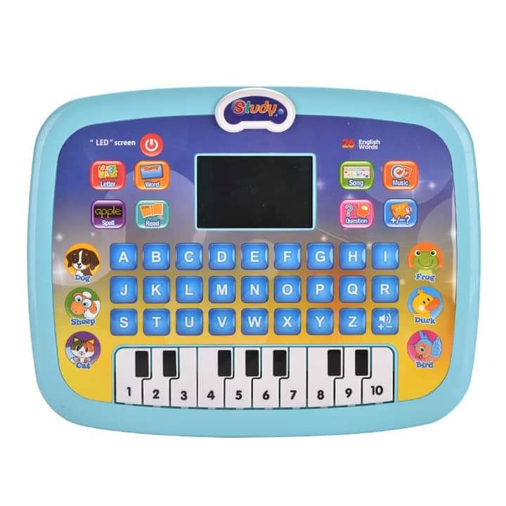 Kids educational learning tablet with lcd screen and piano