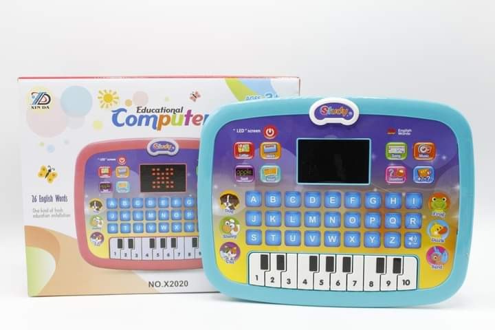 Kids educational learning tablet with lcd screen and piano