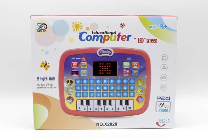 Kids educational learning tablet with lcd screen and piano
